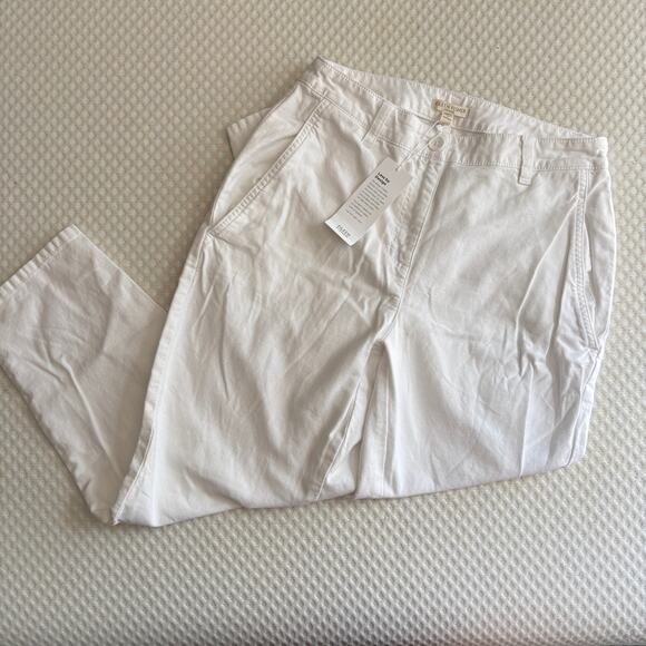 NWT Eileen Fisher Cotton Hemp Lantern Pants 2 2P P2 White Ankle Trouser Coastal - Picture 2 of 7